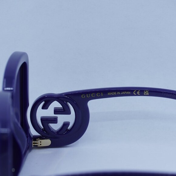 Gucci GG1326S 006 Sunglasses Violet Square Frame, Violet Lenses - Picture 10 of 11